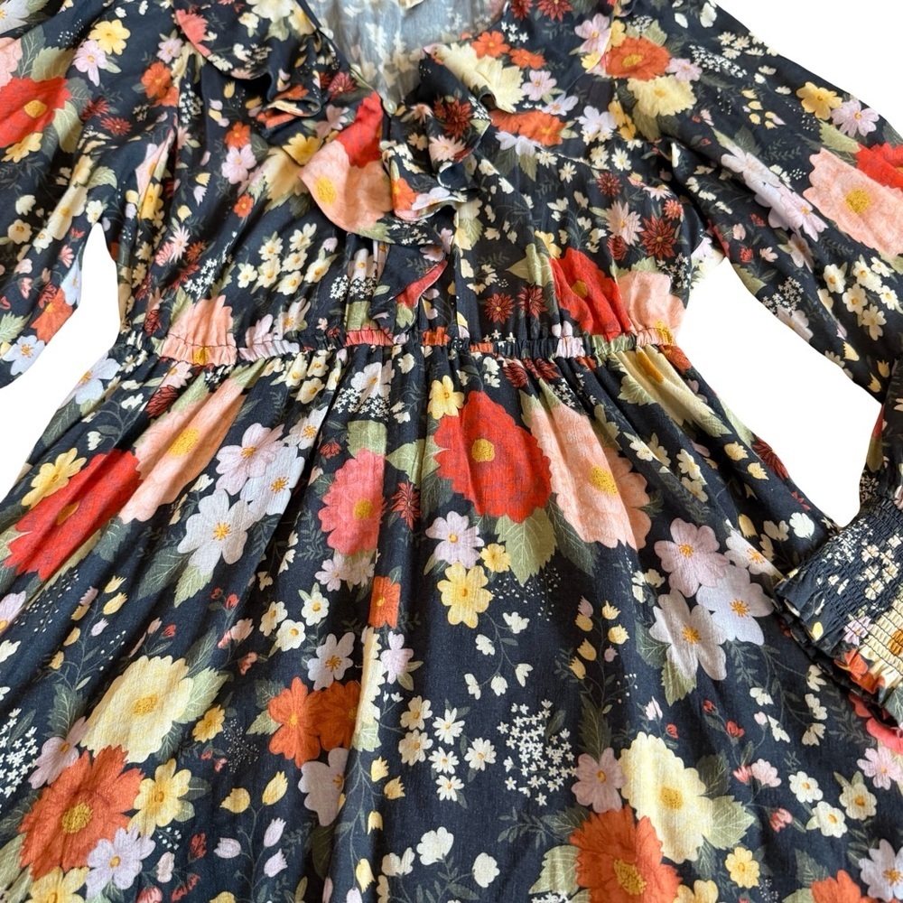 Spell and the Gypsy Sangria Playdress Nightshade Long Sleeve Floral Size Small - Picture 7 of 14